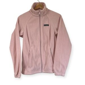Columbia Women’s Soft Pink Full Zip Super Soft Fleece Mockneck Jacket Size‎ S